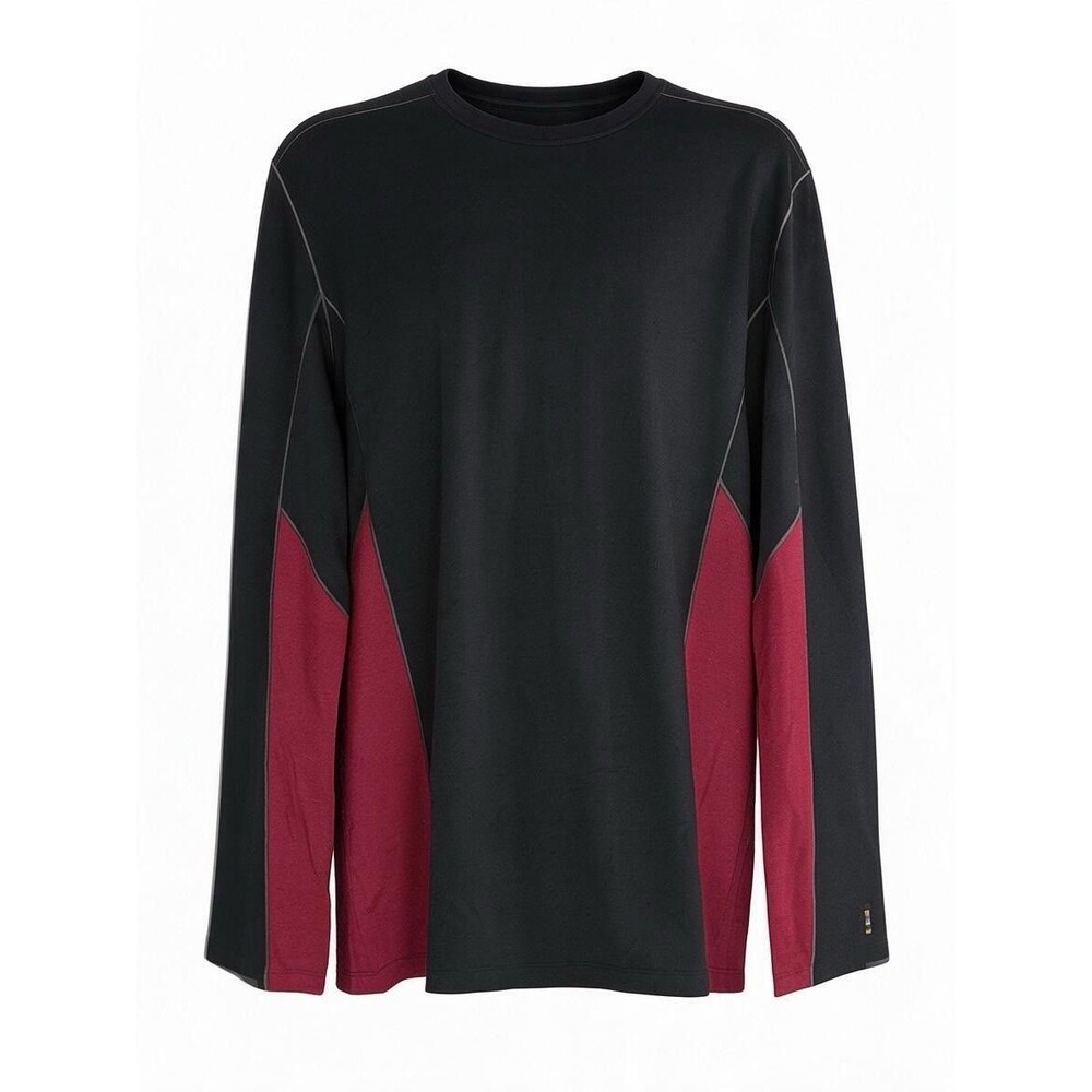 Smartwool Merino Sport 150 Men’s M Long Sleeve Crew Black Red NWT SW011537